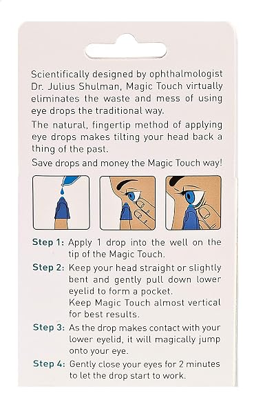 Magic Touch Eye Drop Applicator - Easy and Hygienic Eye Dropper Guide for Dry Eye Relief and Precise Application, with Free Travel Case