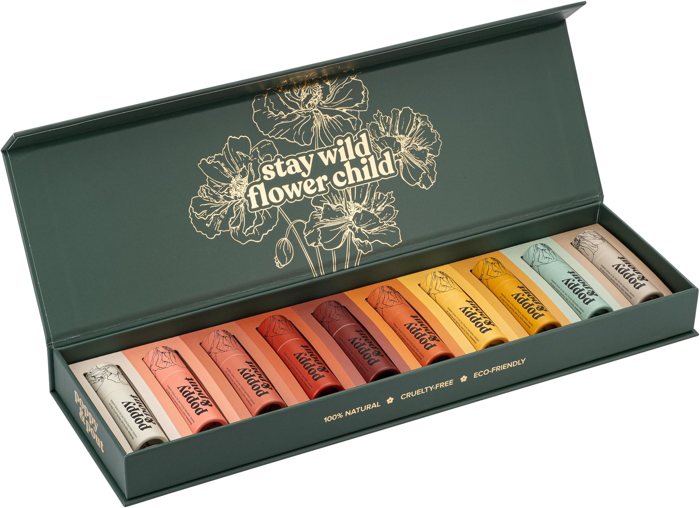 Jumbo Lip Balm Gift Set (10-Pack) | All Natural Lip Balms Moisturizers | Hydrates with Beeswax, Vitamin E, Organic Coconut Oil | Cruelty-Free | Lip Balm in Recyclable Cardboard Tube