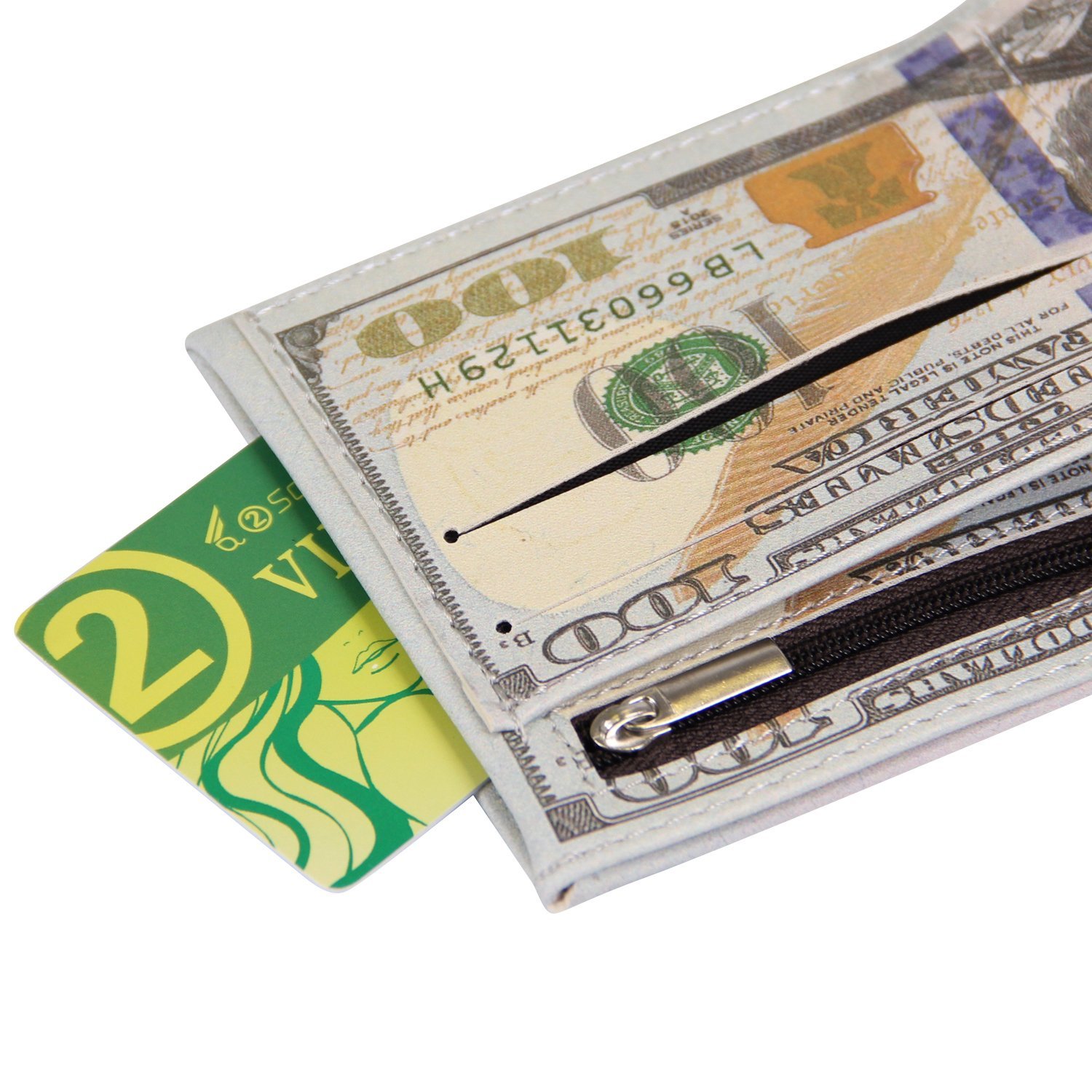 Lanpet-Cool メンズ US ドル札入れ PUレザー クレジットカード写真ホルダー 札入れ財布