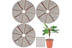 3-Pack Durable Garden Plant Pot Protectors from Animals (Coffee, 11.8 Inches)