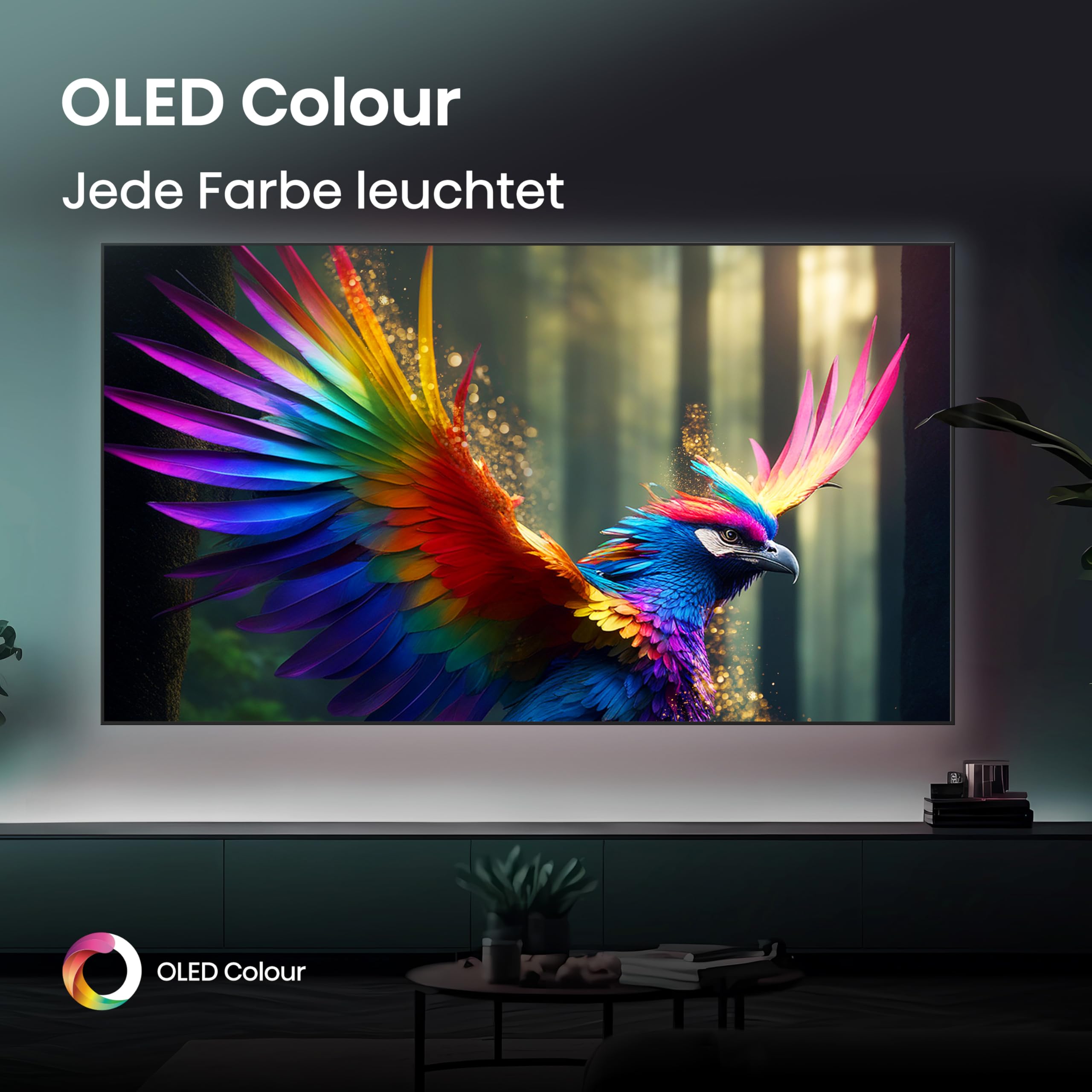 Hisense 55A85Q 139cm (55 Zoll) Fernseher, 4K UHD OLED Smart TV,120Hz, HDMI 2.1, Game Mode Pro, AMD FreeSync Premium, Dolby Vision IQ & Atmos, Bluetooth, Alexa Built-in, Schwarz, [2025]