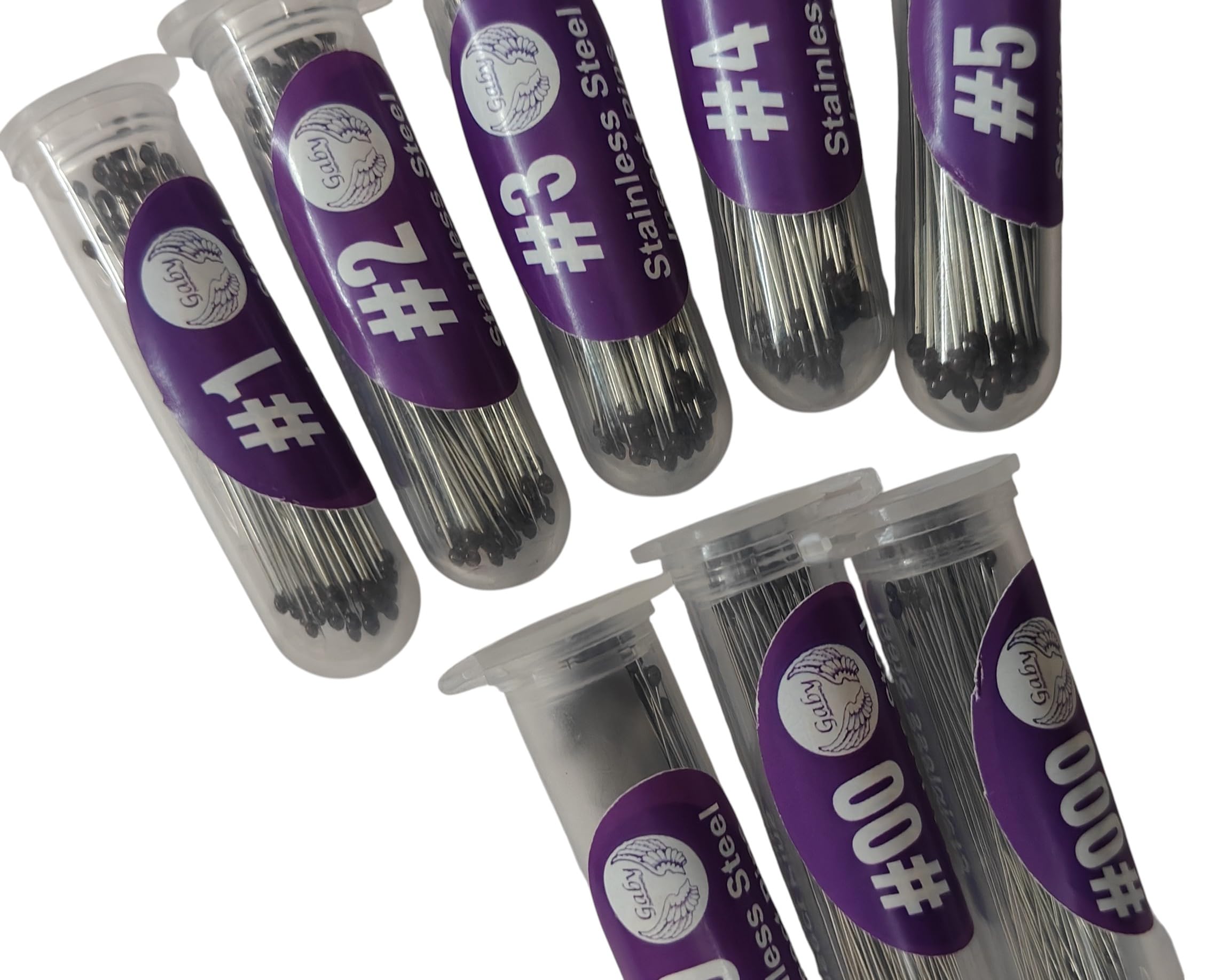 Generic Entomological Insect Pins, Stainless Steel, 40mm Length, 8 Sizes #000-#5, Laboratory Specimen Pins (Size : #00 : 40mm x 0.30 mm)