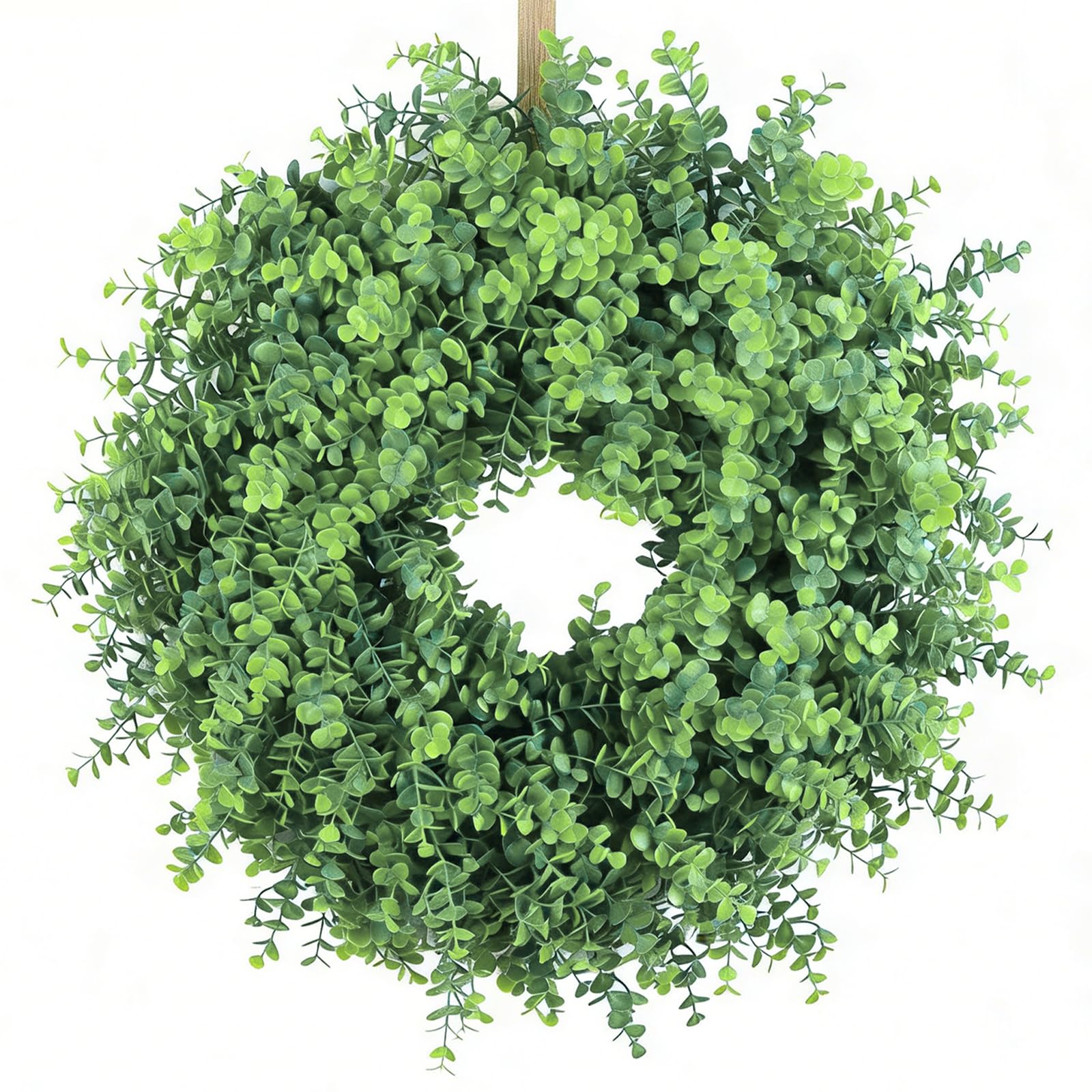 QIANYUN 24 inch Green Eucalyptus Wreath