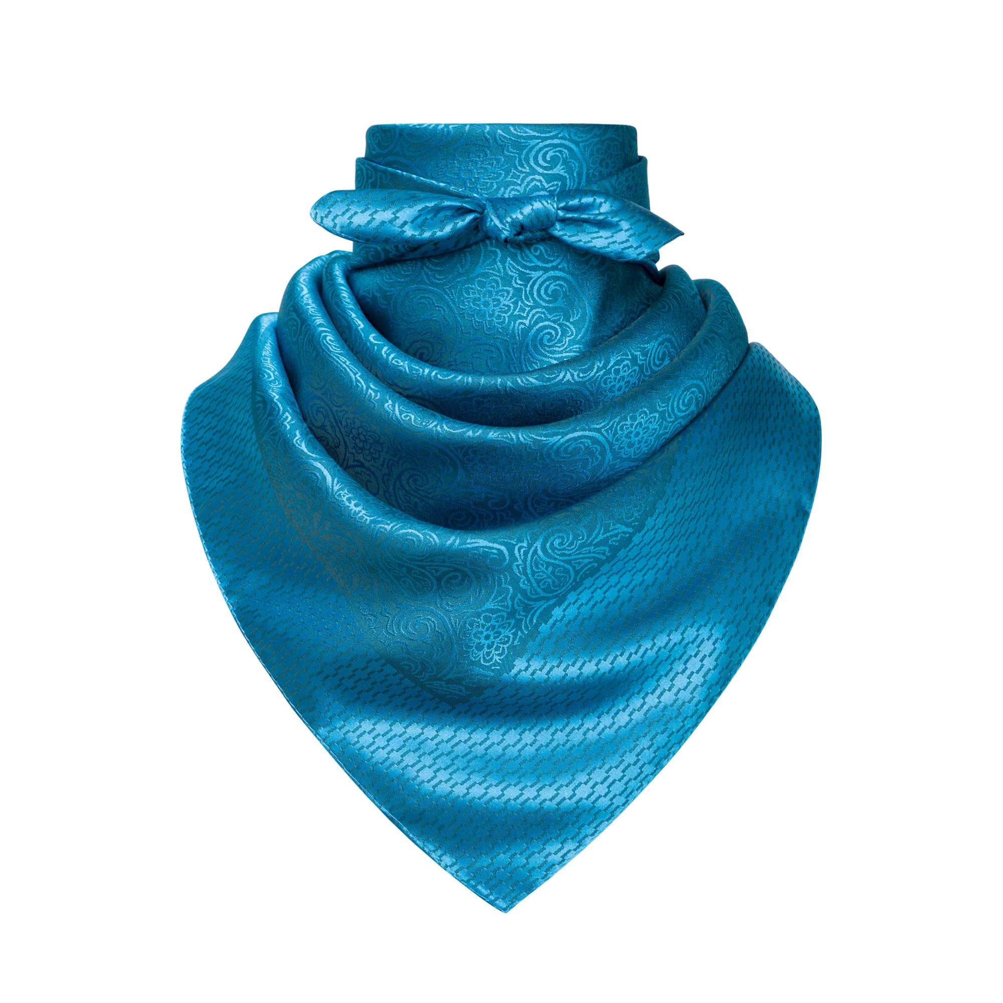 35" Men's Large Square Jacquard Scarf - Cowboy Wild Rugged Style, With Gift Packed