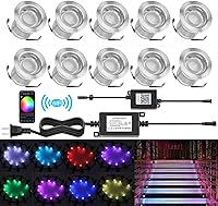Vista 44 de Kit de luces LED de bajo voltaje para cubierta de acero inoxidable, impermeable, empotradas, para terrazas de madera, escaleras, jardín, patio