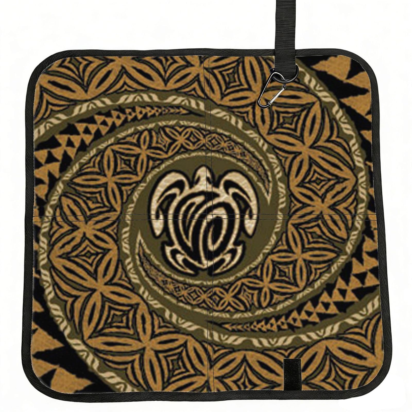 ERCgad Hawaiian Tapa Honu Turtle Print Foldable Seat Cushion Portable Chair Pad Lightweight Travel Outdoor Office Home