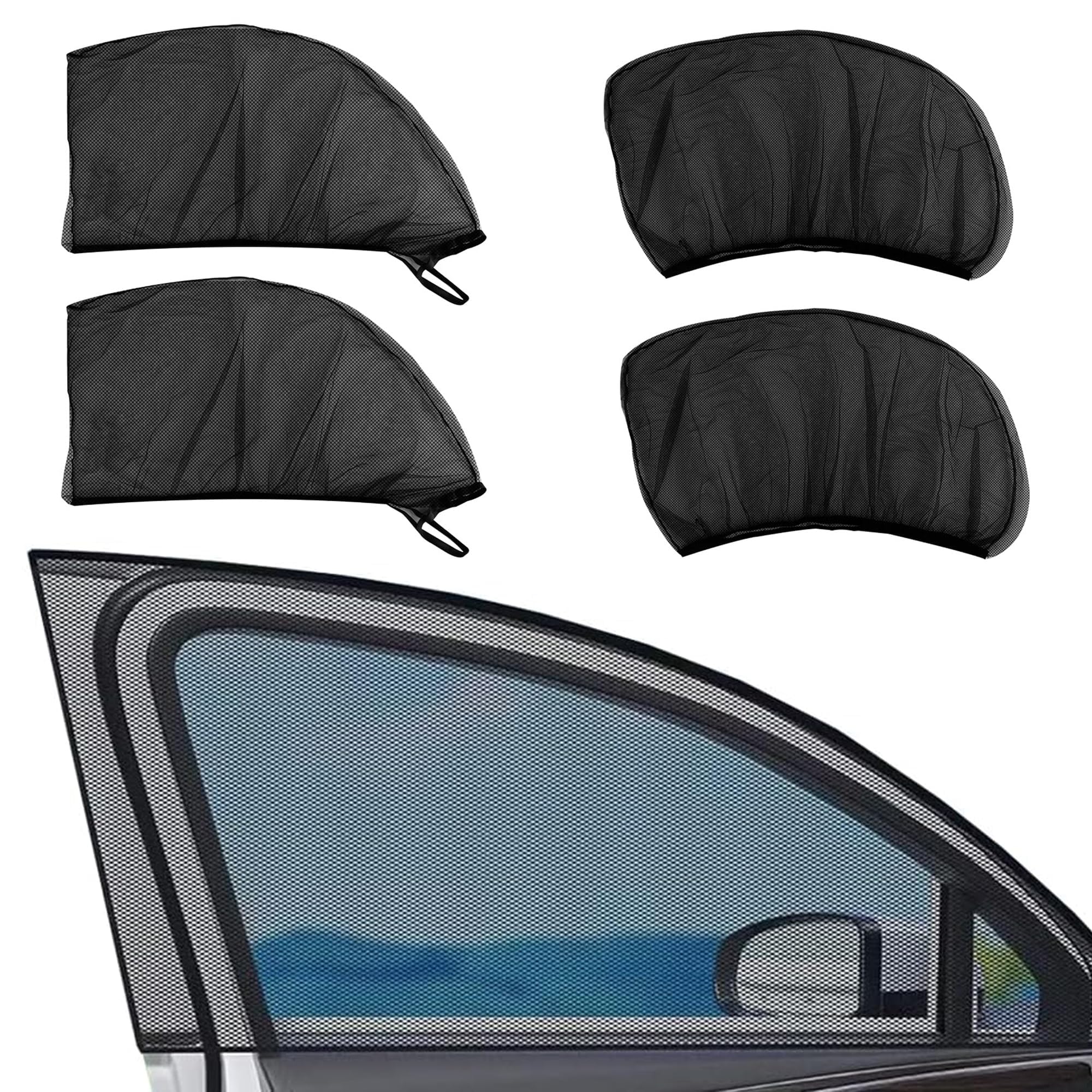 ONEMAJI Car Window Sun Shades for Nissan Qashqai X-Trail Ariya Juke Leaf Micra Navara Note Primastar, Breathable Mesh Car Side Window Covers UV Protection Mosquito Net Blind for Baby Pet Travel