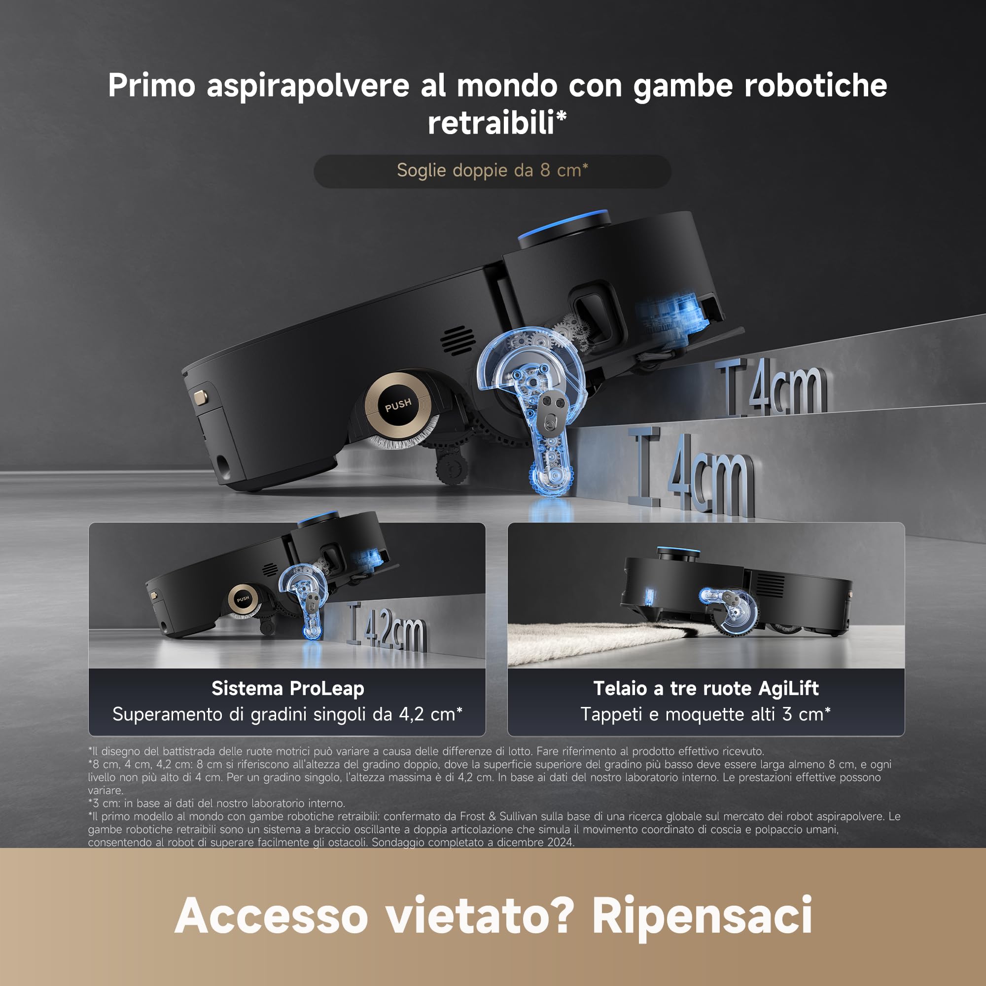 DREAME Aqua10 Ultra Roller Complete Robot Aspirapolvere, Autopulizia Rullo, Supera Ostacoli da 8cm, Auto-Svuotamento, Aspirazione 30.000 Pa, Evita Oltre 240 Oggetti, Controllo Vocale Intelligente,Nero