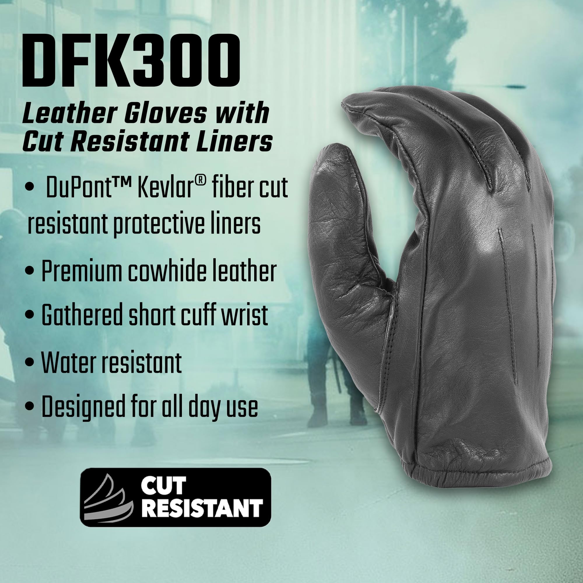 Damascus Gear: DFK300 Frisker K Cut Resistant Leather Gloves
