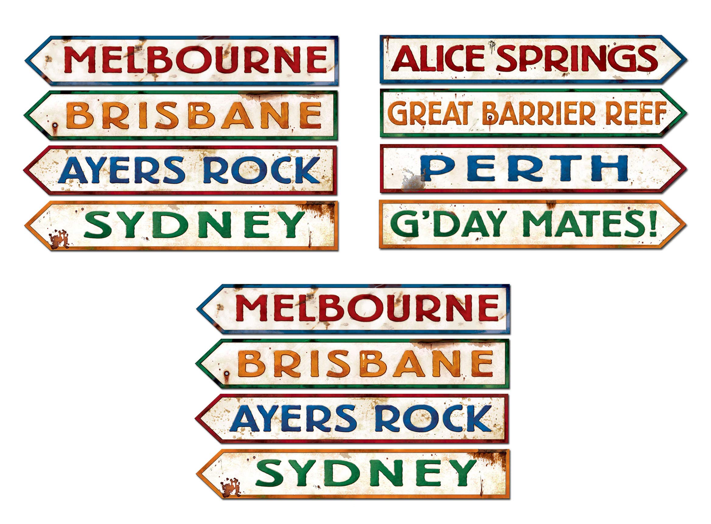 Amazon.com: Beistle Australian Street Sign Cutouts 12 Piece, 3.75