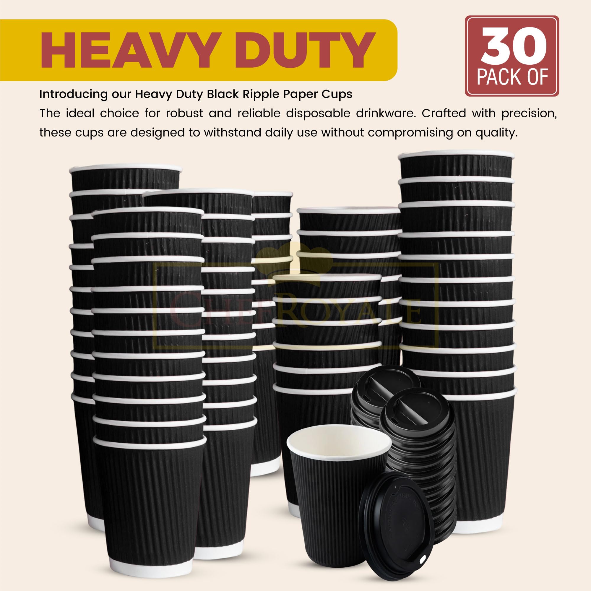 Lot De 50 Tasses à Café Jetables En Carton De 355 Ml Avec