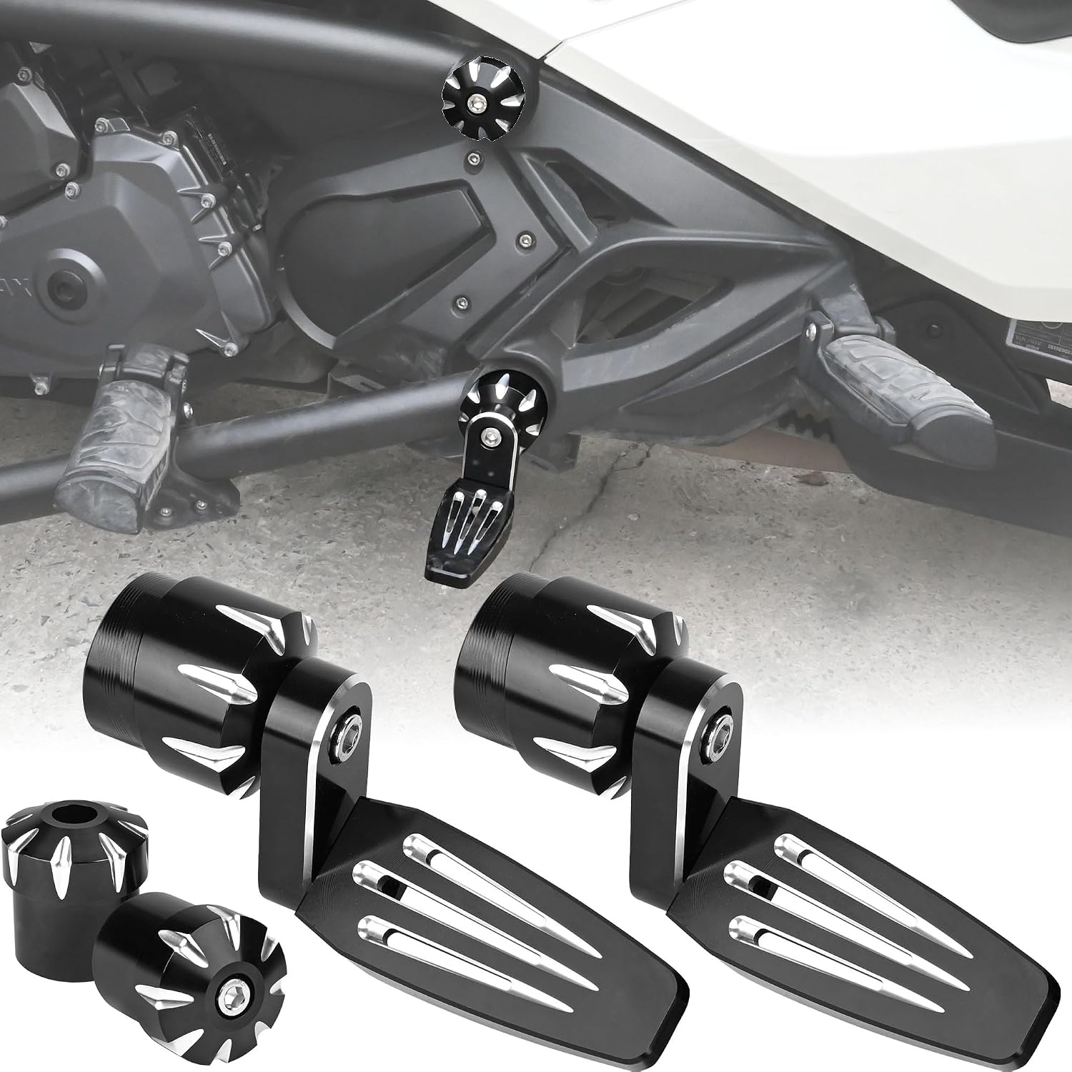 Adjustable 3rd Pegs The Missing "Centre Peg" For Can Am Spyder F3 F3-L F3-S F3-T All Year Models Aluminum Footpegs Accessories