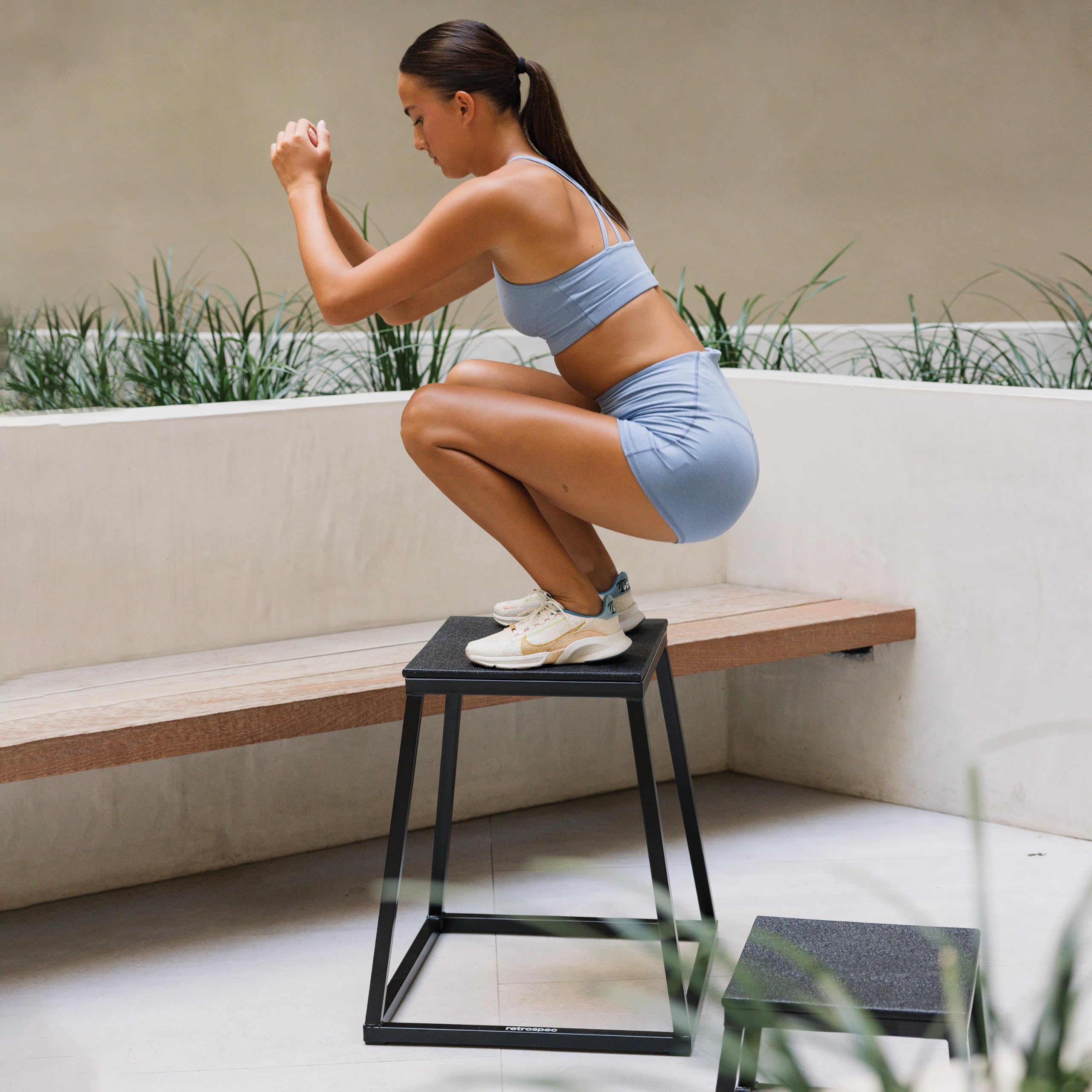 Retrospec Caja pliométrica Leap para Ejercicios de Salto pliométricos de Gimnasio en casa