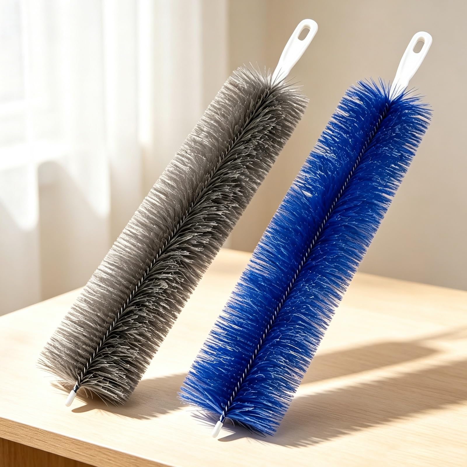 4 Cepillos de Limpieza para Ventiladore, Plumero de Microfibra Flexible, Plegable y Lavable, Apto para Diversos Rincones y Grietas