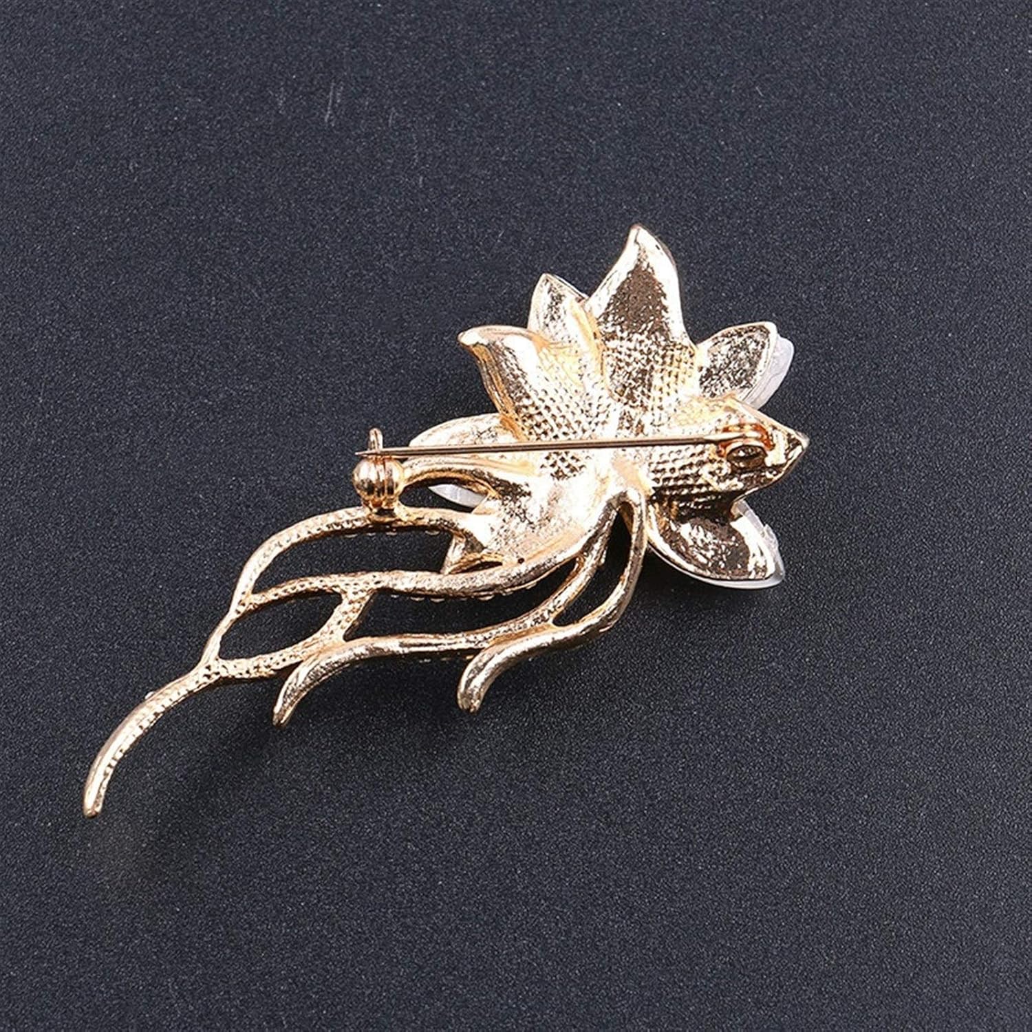 ブローチピン、エレガントなフローラルフラワーラインストーンブローチ