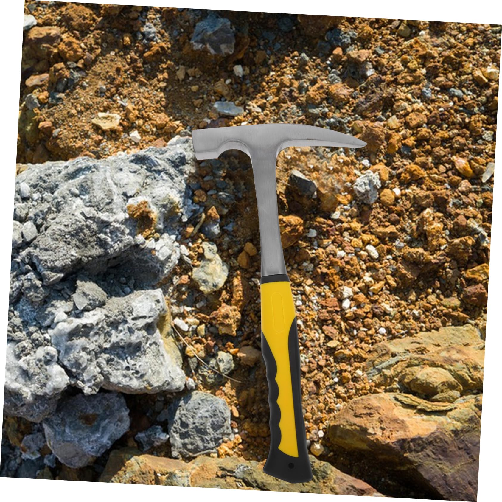 POPETPOP Martillo Geológico Mango Antideslizante Herramienta Multifuncional Para Exploración y Actividades Al Aire Diseño De Cabeza Flecha Para Mayor Precisión y Eficiencia