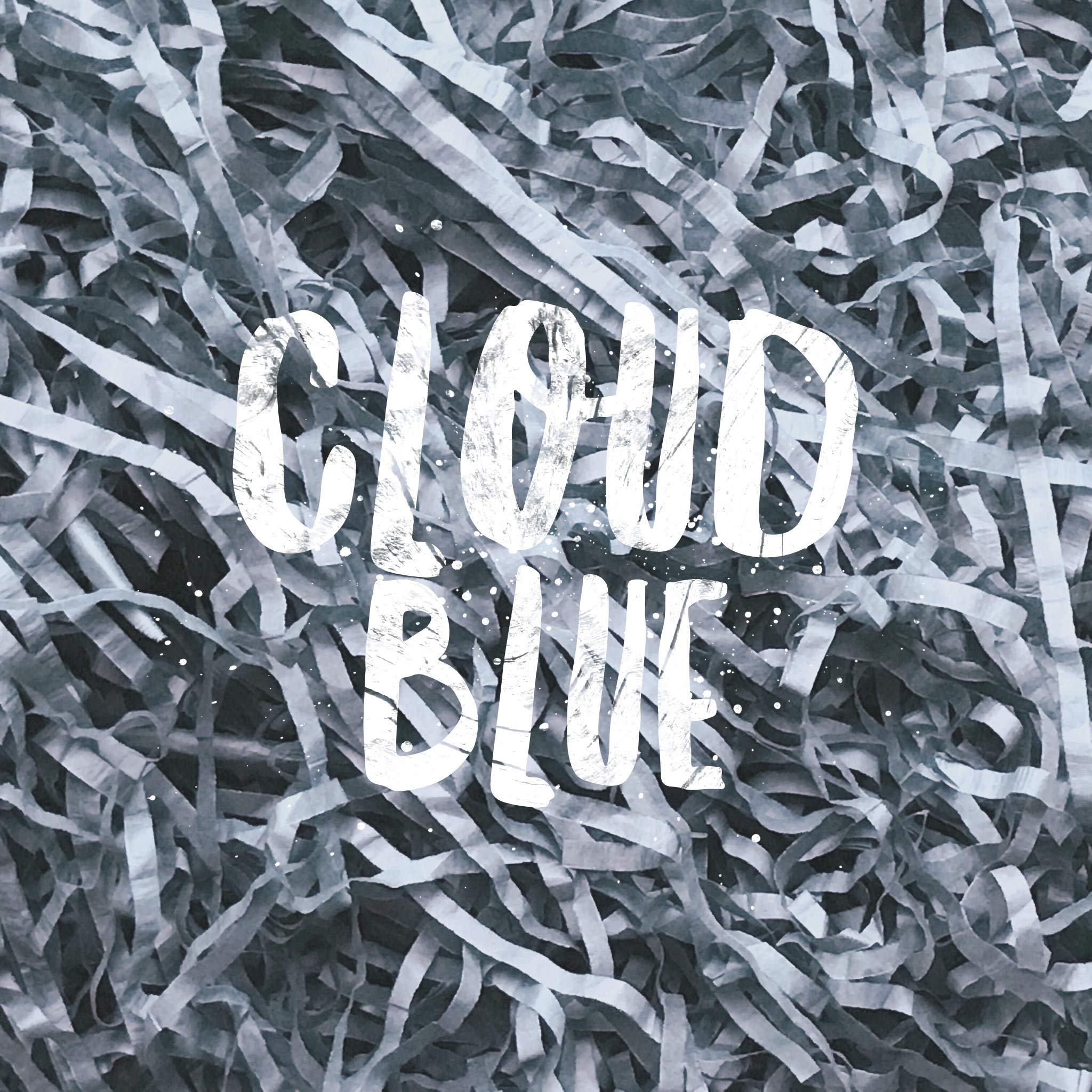 Cloud Blue Shredded Tissue Paper Gray Blue Shred Hamper Gift Box Basket Filler Christmas Easter Wedding Baby Shower Decor Eco-friendly Biodegradable Compostable Acid-free Colorfast 100g