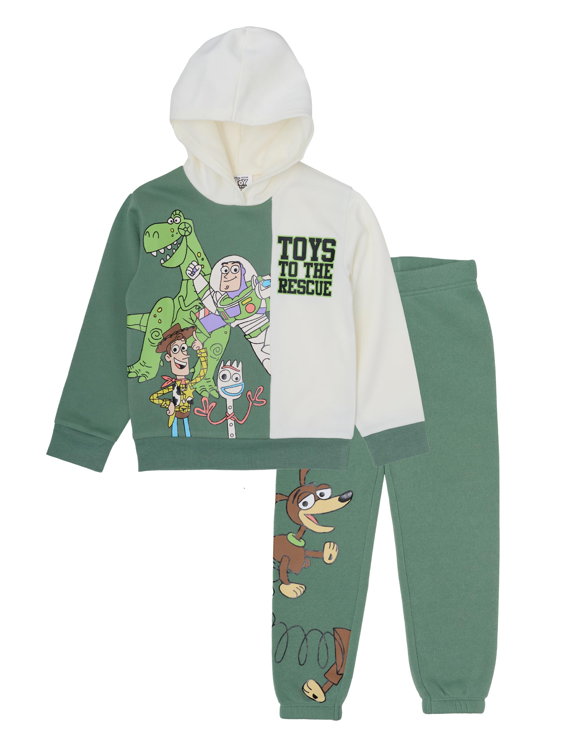 Disney Pixar Toy Story Boys’ Hoodie and Jogger Pants Set with Gloss Ink Detail, 2-Piece Outfit