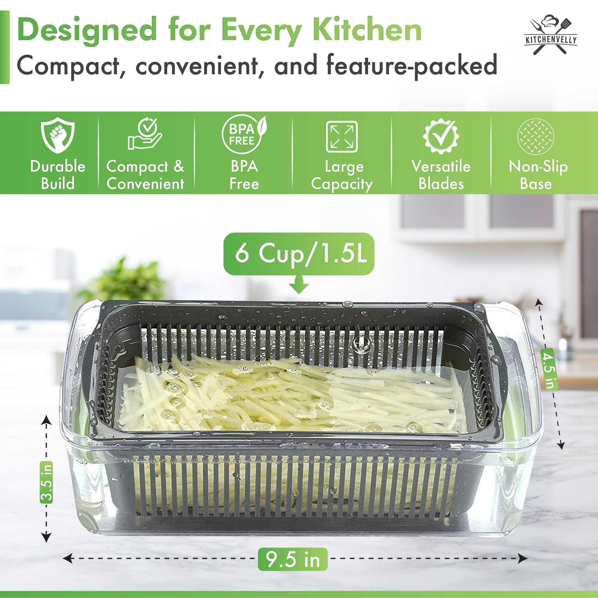 Picador de verduras 16 en 1 con 8 cuchillas, cortador y cortador de verduras, picador de alimentos con recipiente y tapa, picador de cebolla, picador de ensalada 5