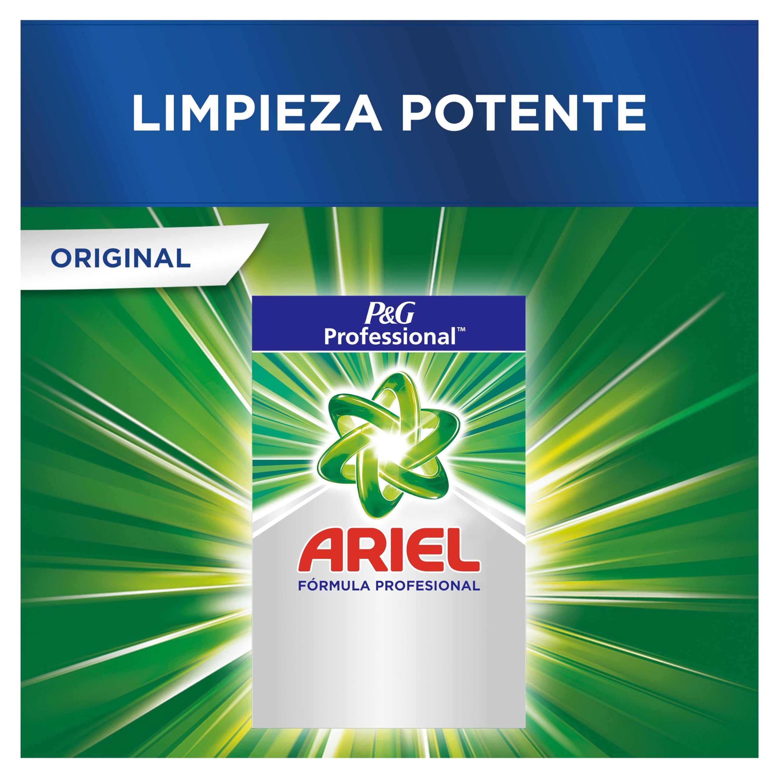 P&G PROFESSIONAL Ariel Professional, Detergente en polvo para lavadoras, 82 Lavados, Regular, Eliminacion de Manchas Desde El Primer Lavado