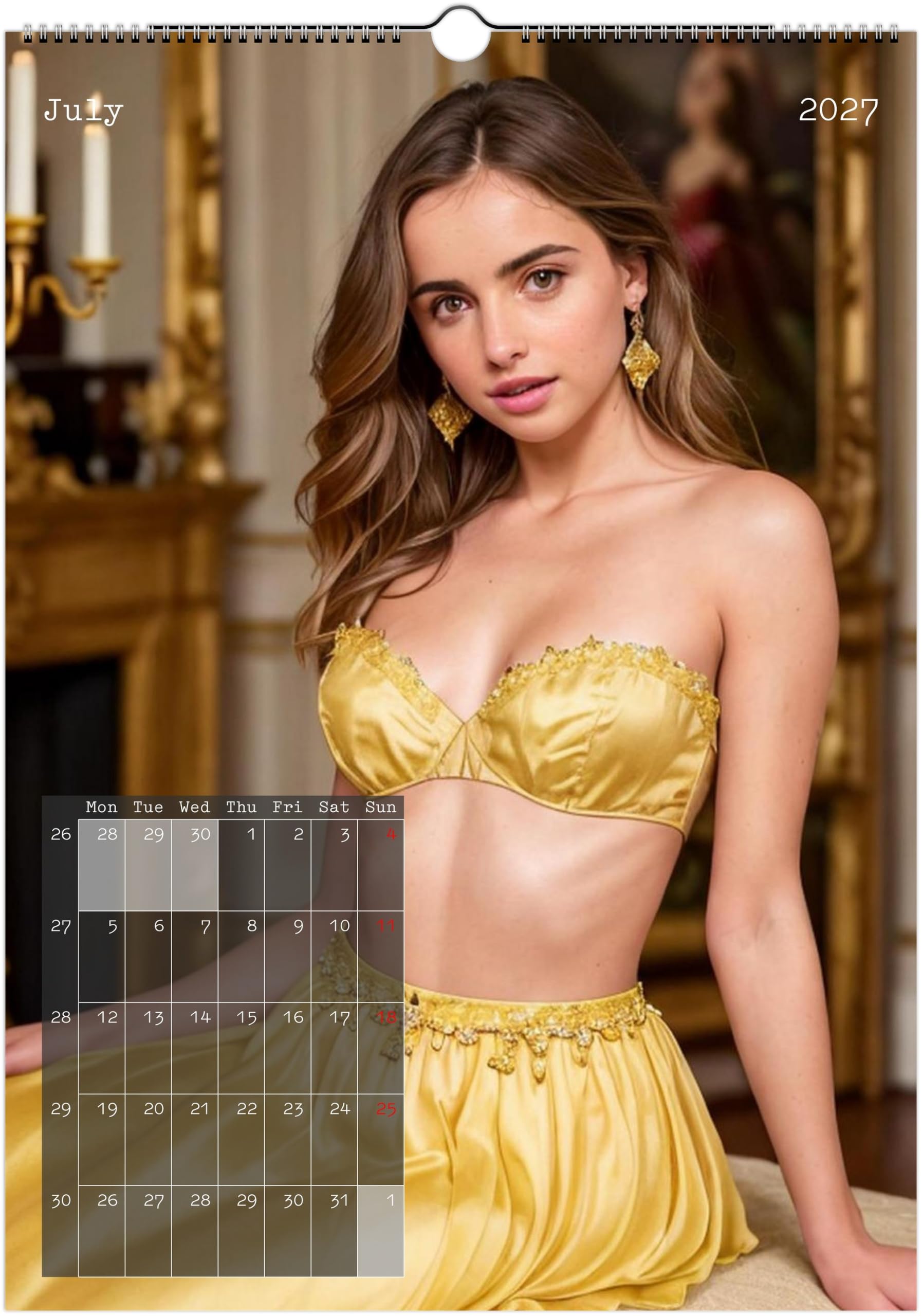 Calendrier cosplay adulte 2026, Princesses : Reine des Neiges et Belle