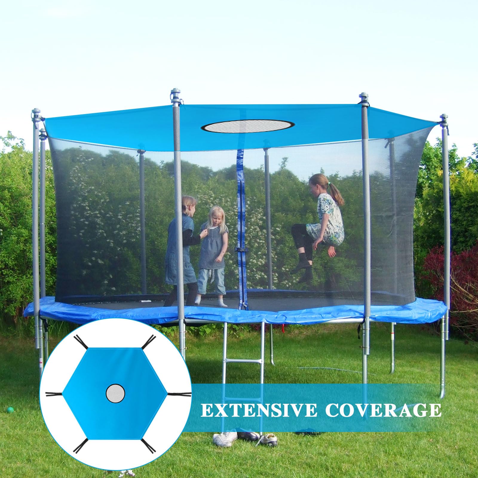 Trampolin Zelt Abdeckung,Trampolin Sonnenschutz,Sonnenschutz Abdeckung Ø 305cm,Wasserdicht Oxford Überdachung,Anti-UV für Spielplätze