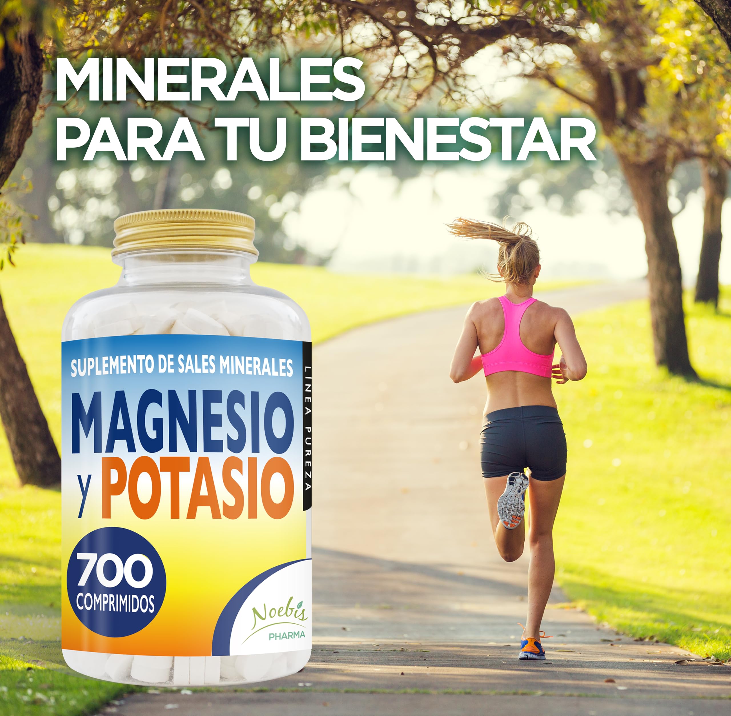 Magnesio y Potasio 2100 Comprimidos - Citrato de Magnesio y Citrato de Potasio - Contra el Cansancio y la Fatiga Física, Calor, Sales Minerales Orgánicas de Alta Asimilaridad