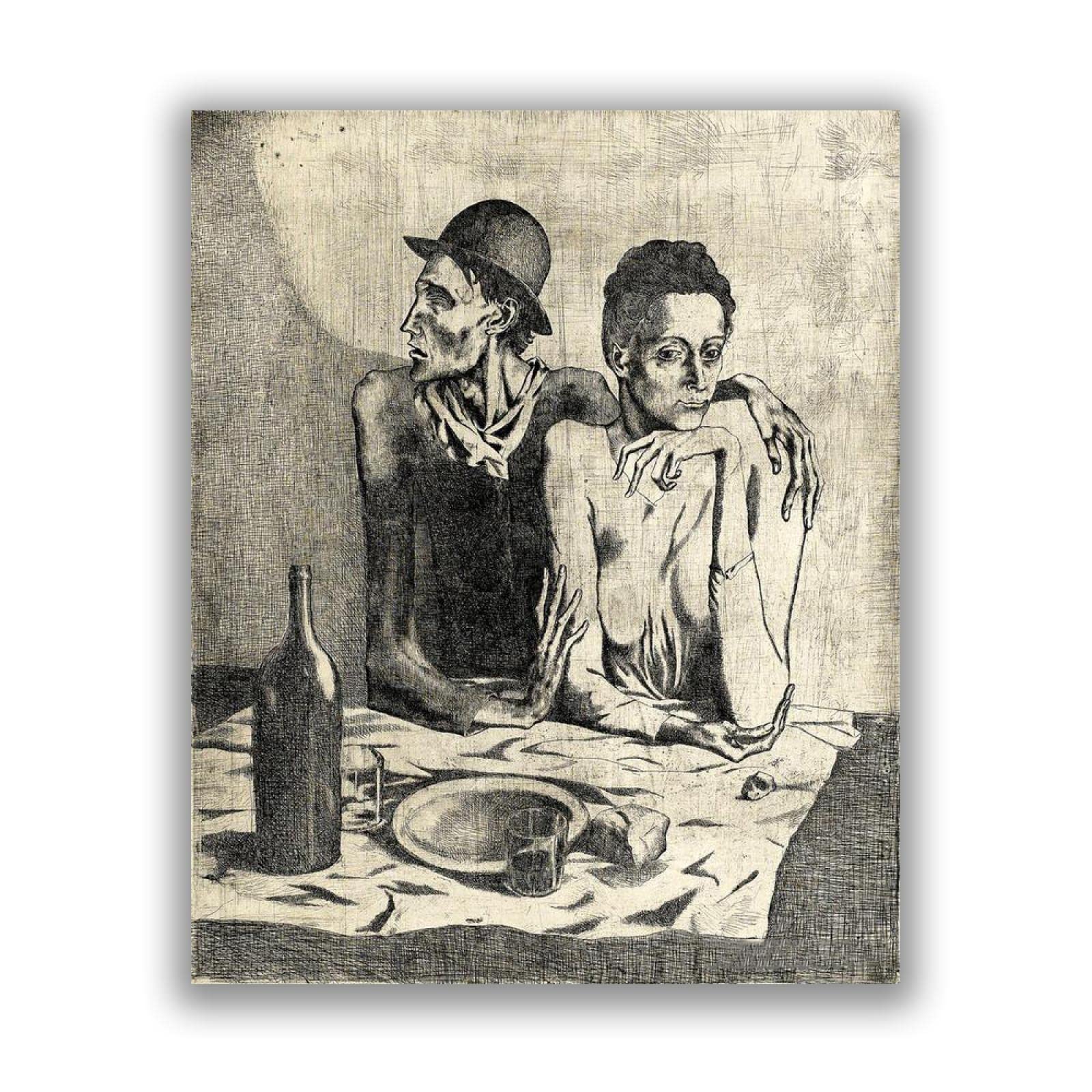 Amazon.co.jp: パブロ・ピカソ「質素な食事」有名なウォールアート