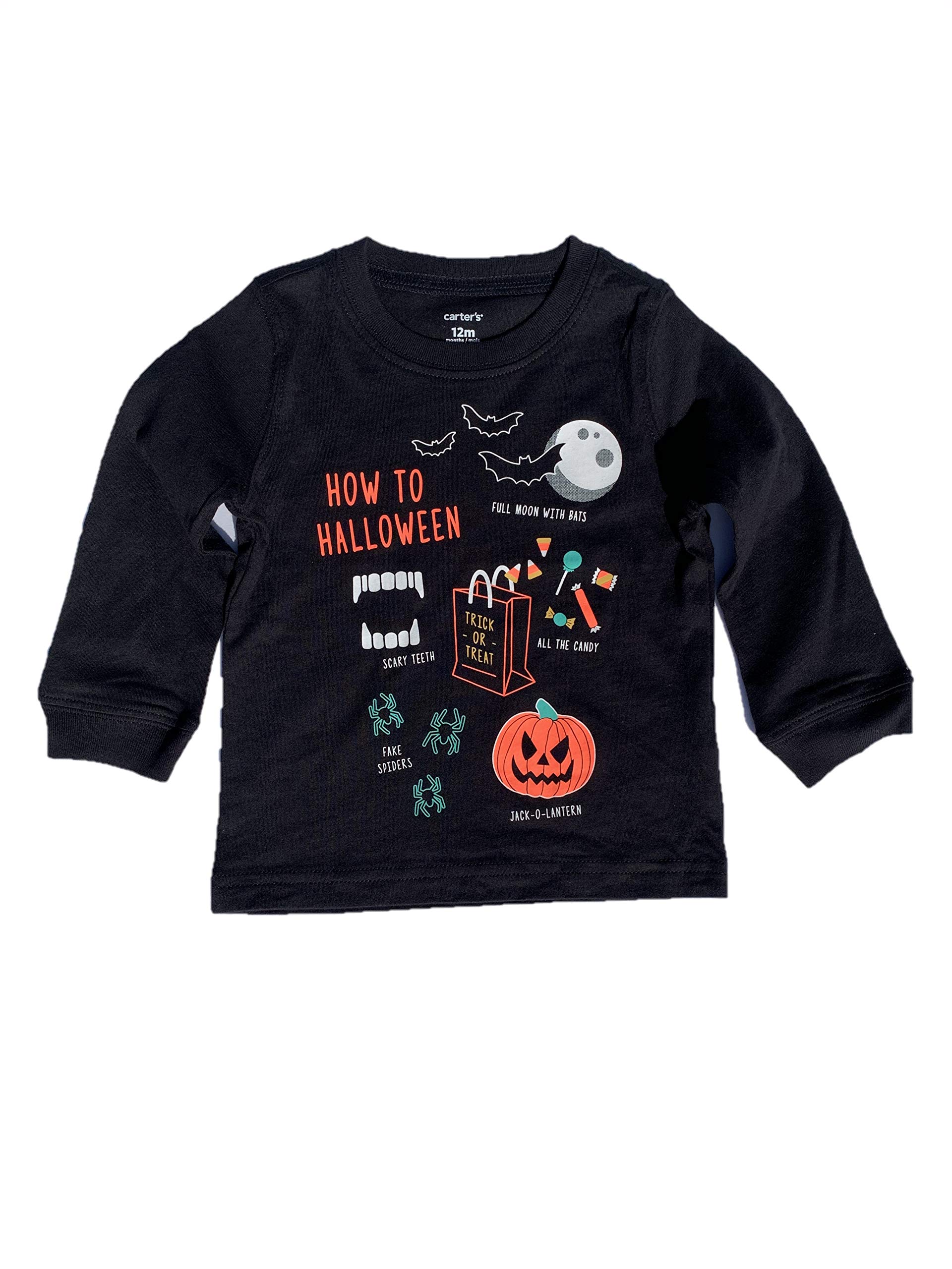 Carter's Long-Sleeved Halloween Tee (2T) Black