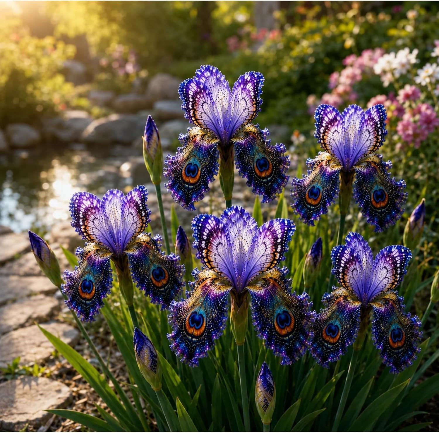 Iris, Perenne, Resistente - Giardini e Balconi, Adatto per uso interno ed esterno-15bulbi-B