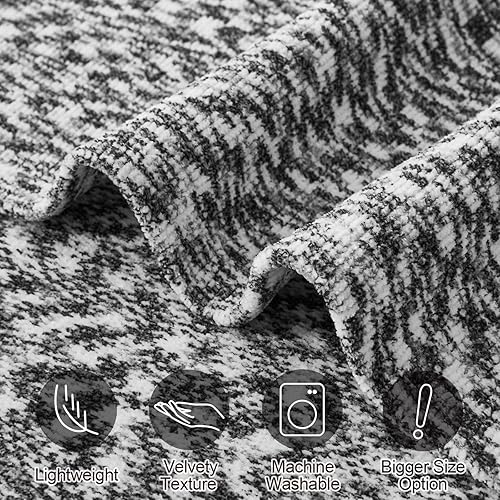Miniatura 5 de Ailemei - Manta de chenilla, tamaño individual, manta de terciopelo supersuave, ligera y transpirable para verano, 60 x 80 pulgadas, gris