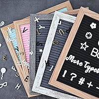 Vista 6 de Tablero de letras de fieltro – precortadas y clasificadas, 725 caracteres blancos y dorados, letras cursivas, grandes, cambiables con soporte