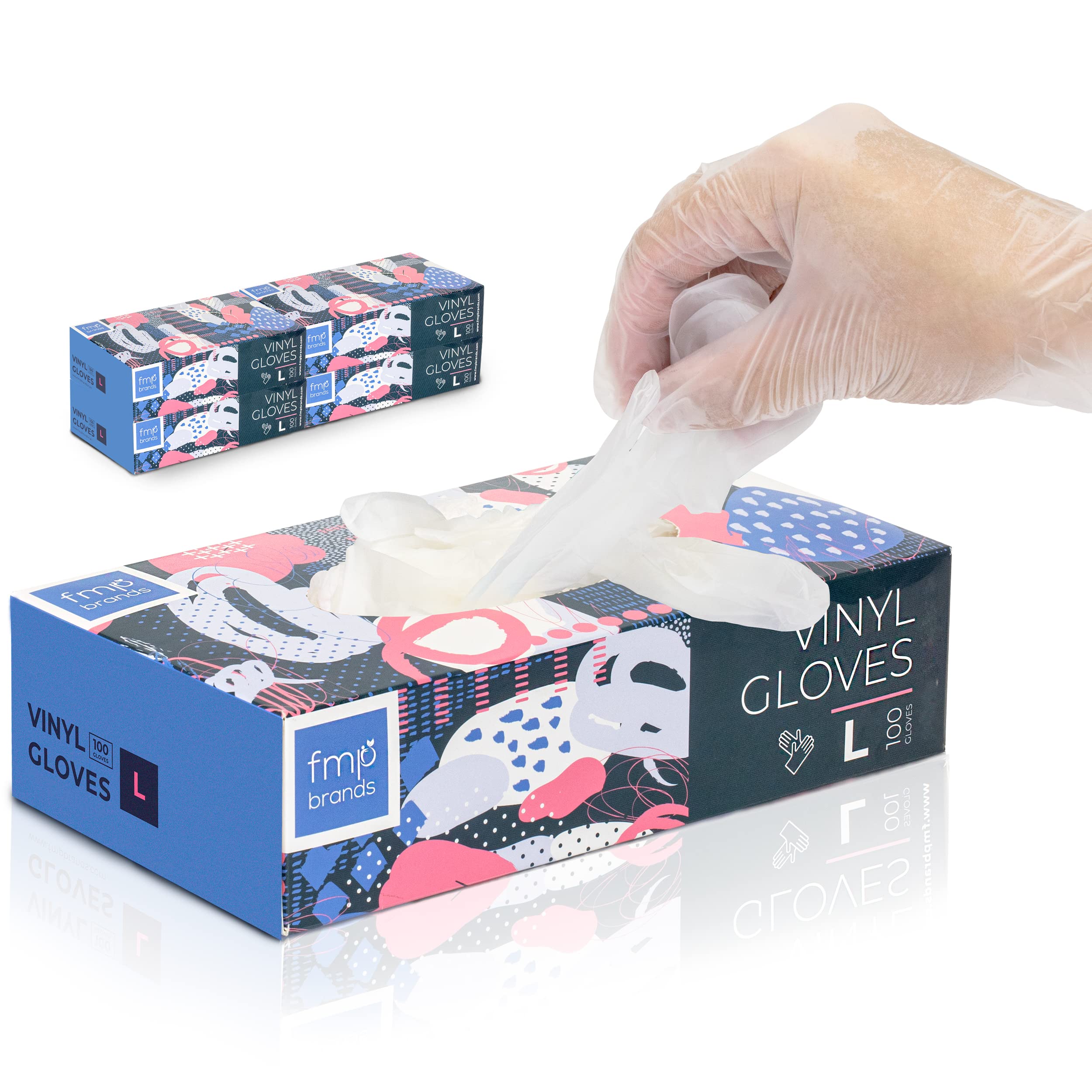 Fit Meal Prep 400 Pack Disposable Latex Free Large Vinyl Food Prep Gloves - Powder Free, Ideal for Kitchen, Bathroom, Household, Gardening