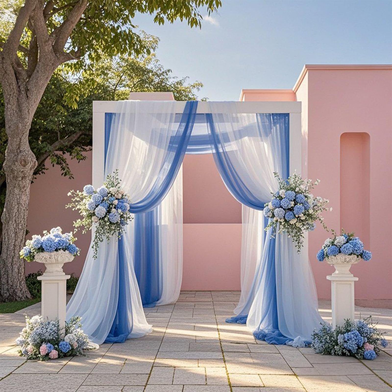 Pure Chiffon Bruiloft Boog Draperen Stof, Bruiloft