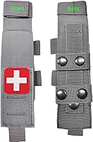 Vista 7 de Bolso Táctico para Torniquete TQ Estuche para Torniquete Cartuchera Médica para Trauma y Tijeras con Tijeras y Lápiz (Set Gris)