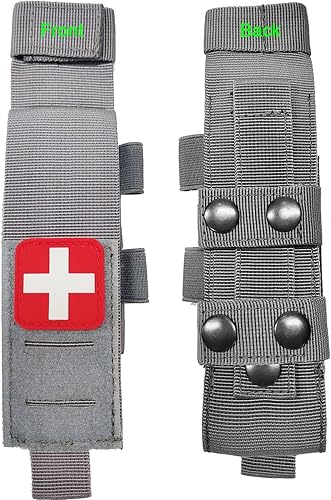 Miniatura 6 de Bolsa Táctica para Torniquete TQ Estuche para Torniquete de Trauma Bolsa Médica para Tijeras (Gris)