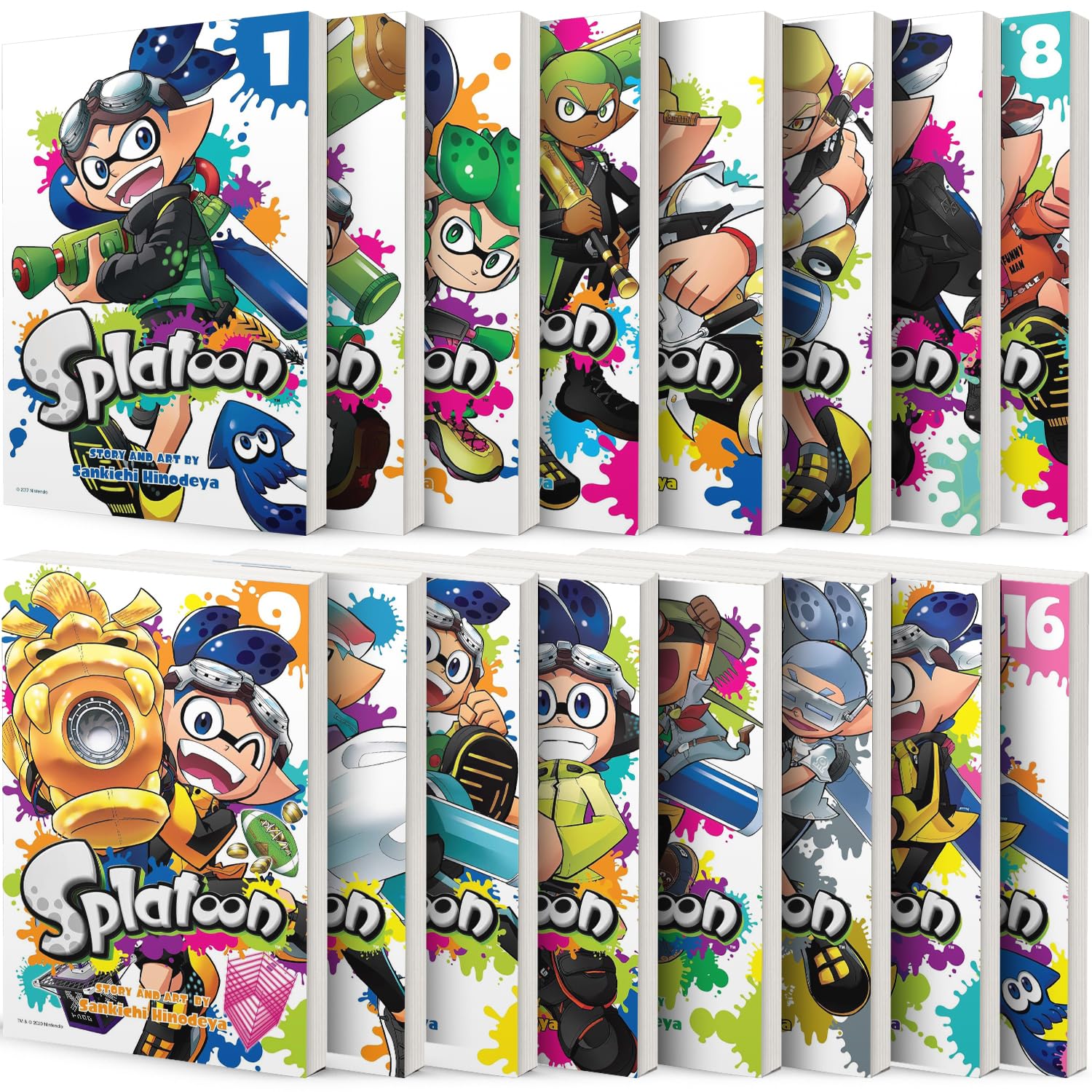 Splatoon Manga Set Vol.1-16 by Sankichi Hinodeya