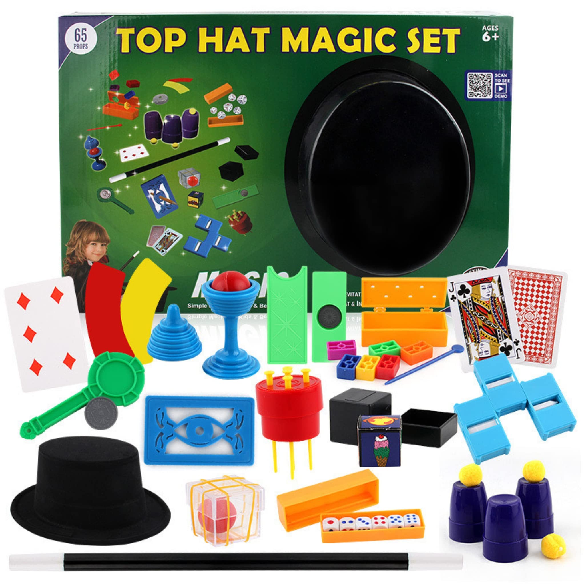 Party with Emma 60+ Magic Tricks for Kids Magician Set Magic Wand & Hat Instruction Ideal for Beginners and Kids