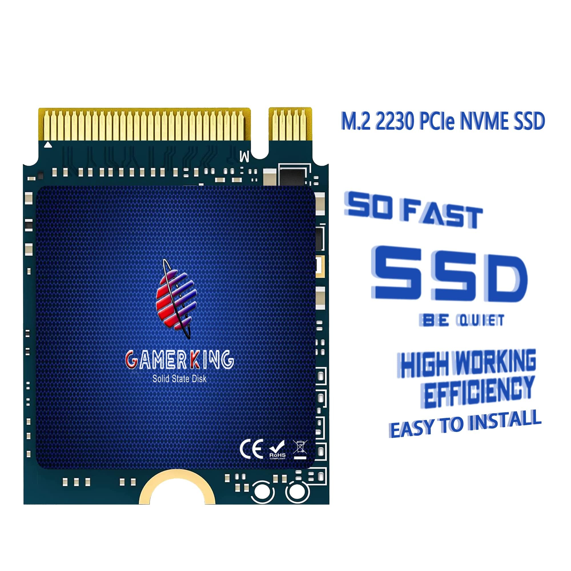 GAMERKING Disque SSD interne M.2 2230 NVMe PCIe Gen 3.0X4 128 Go