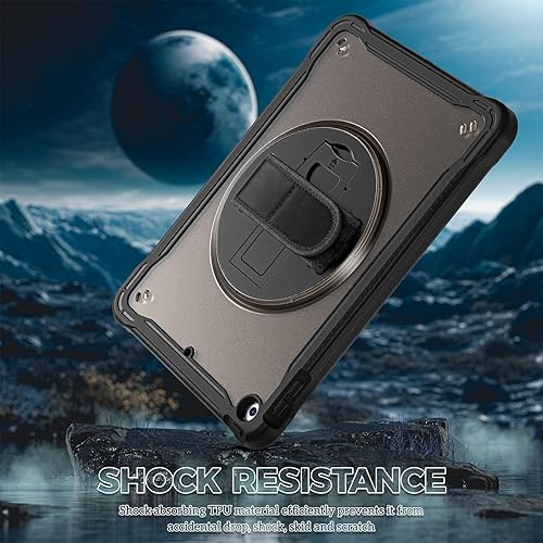 Miniatura 8 de ProCase Funda resistente para iPad de 987 generación de 10.2 pulgadas 202120202019, resistente a prueba de golpes, con correa de mano, soporte