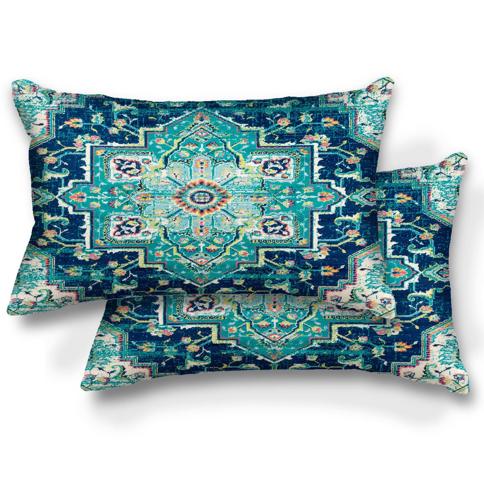 Snycler Juego De 2 Fundas De Almohada Bohemias De 20 X 20 Pulgadas