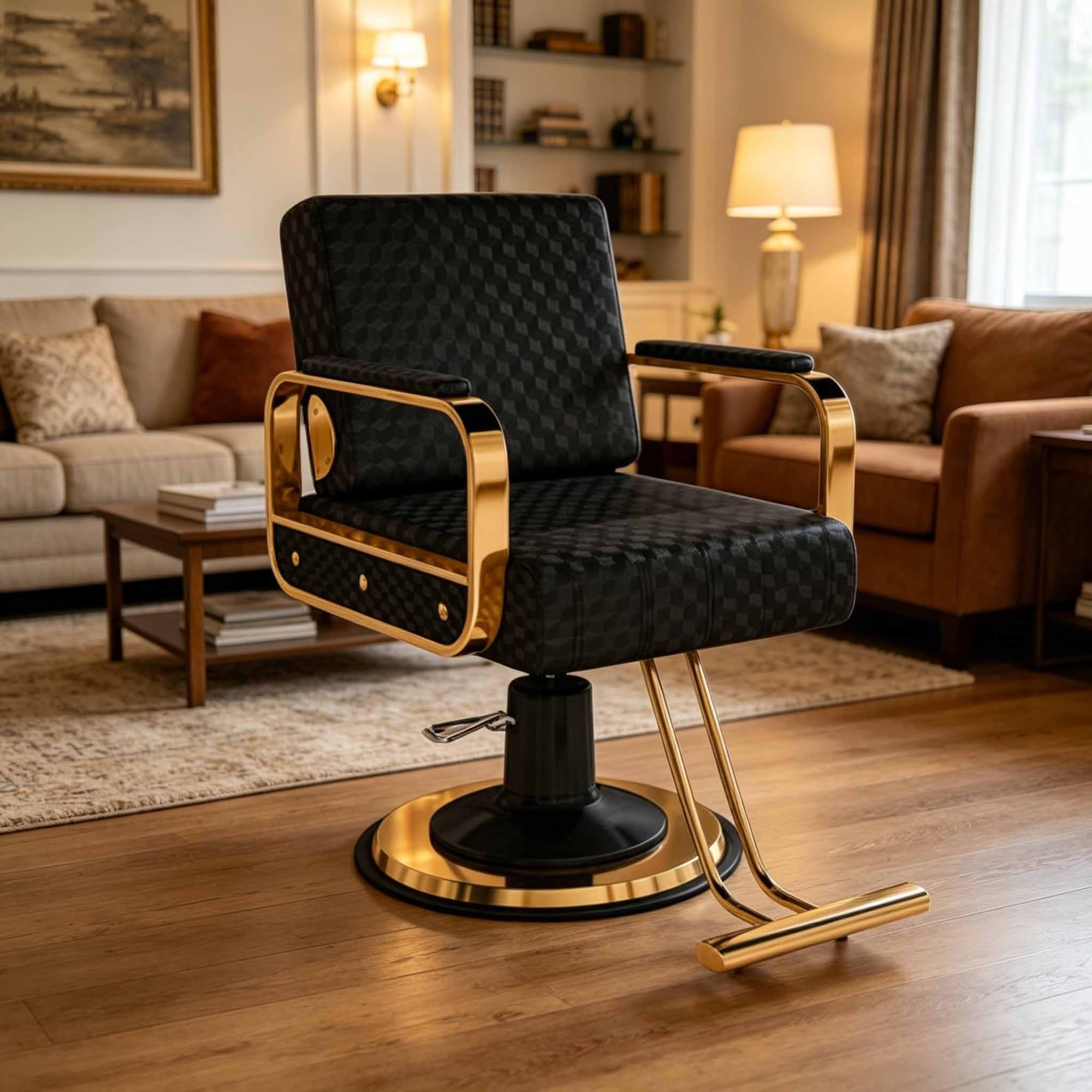 Friseurstühle, verstellbarer Salon-Stylingstuhl für Friseure und Stylisten, breite Sitzfläche (83-93 cm), professionelle Spa-Ausstattung für den Heim- und Salongebrauch, ideal zum Flechten u