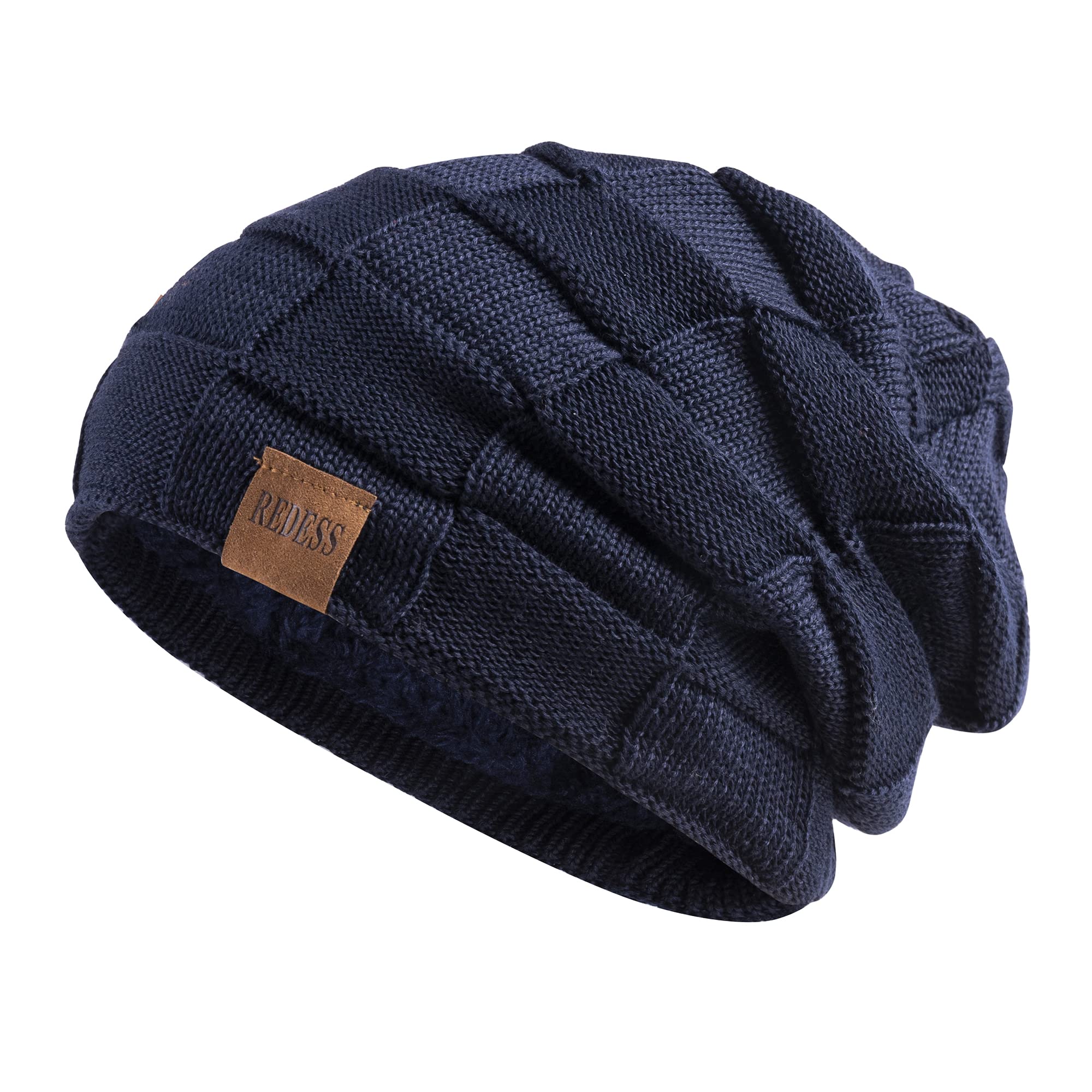 REDESS Cappello a Berretto per Uomini e Donne Cappelli Caldi Invernali in Maglia Slouchy Cappello a Cranio Spesso