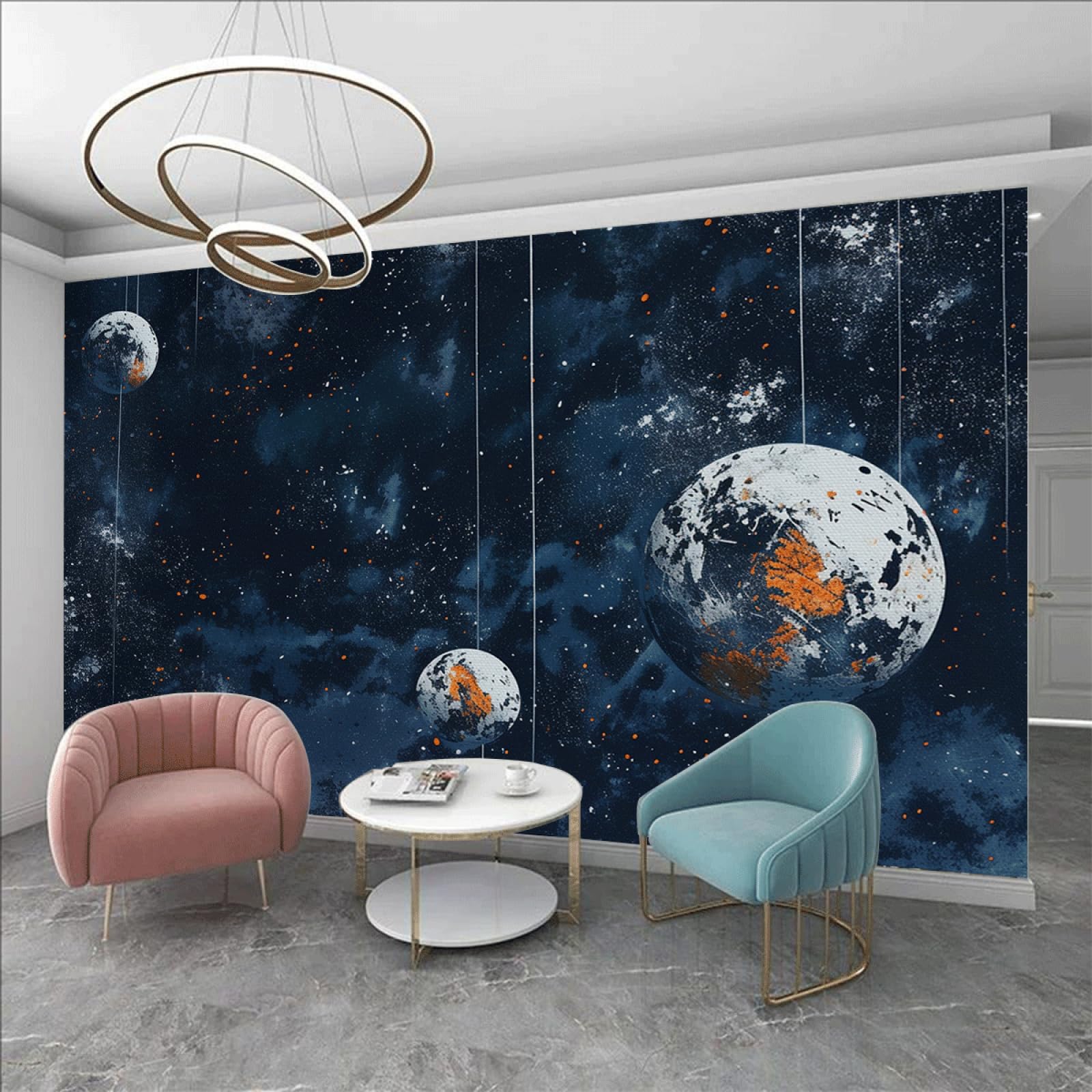 Papel Pintado Pared DormitorioCielo Estrellado Azul Oscuro Papel para Pared Removible sin Pegamento Decoración Mural para Salón Oficina Habitación Infantil Fácil de Instalar 400x240cm