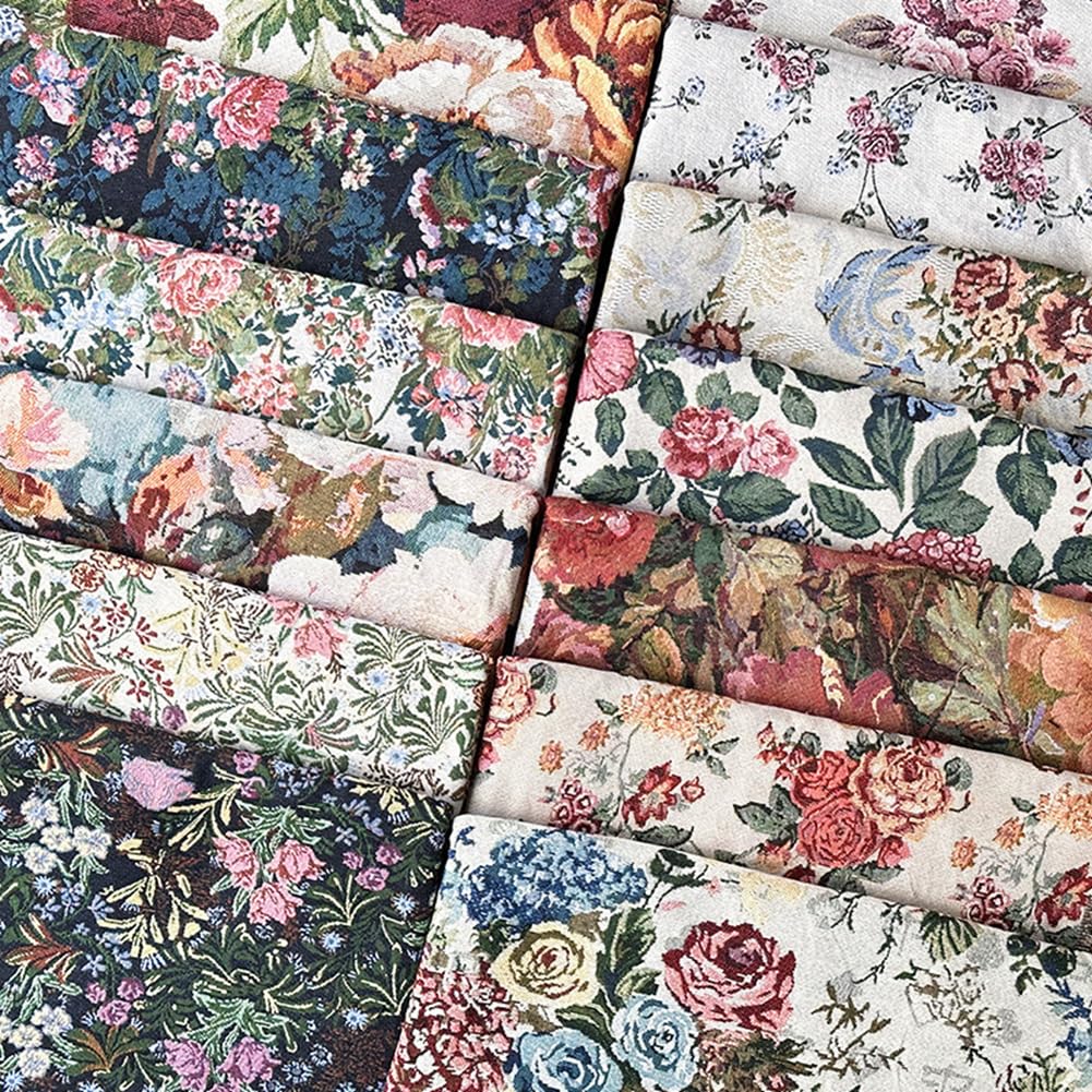 Żakardowy materiał z poliestru i bawełny, 300 x 150 cm, towar sprzedawany na metry, materiał dekoracyjny do szycia, kwiatowy wzór, materiał tapicerski do DIY, na sofę, zasłony, poduszki