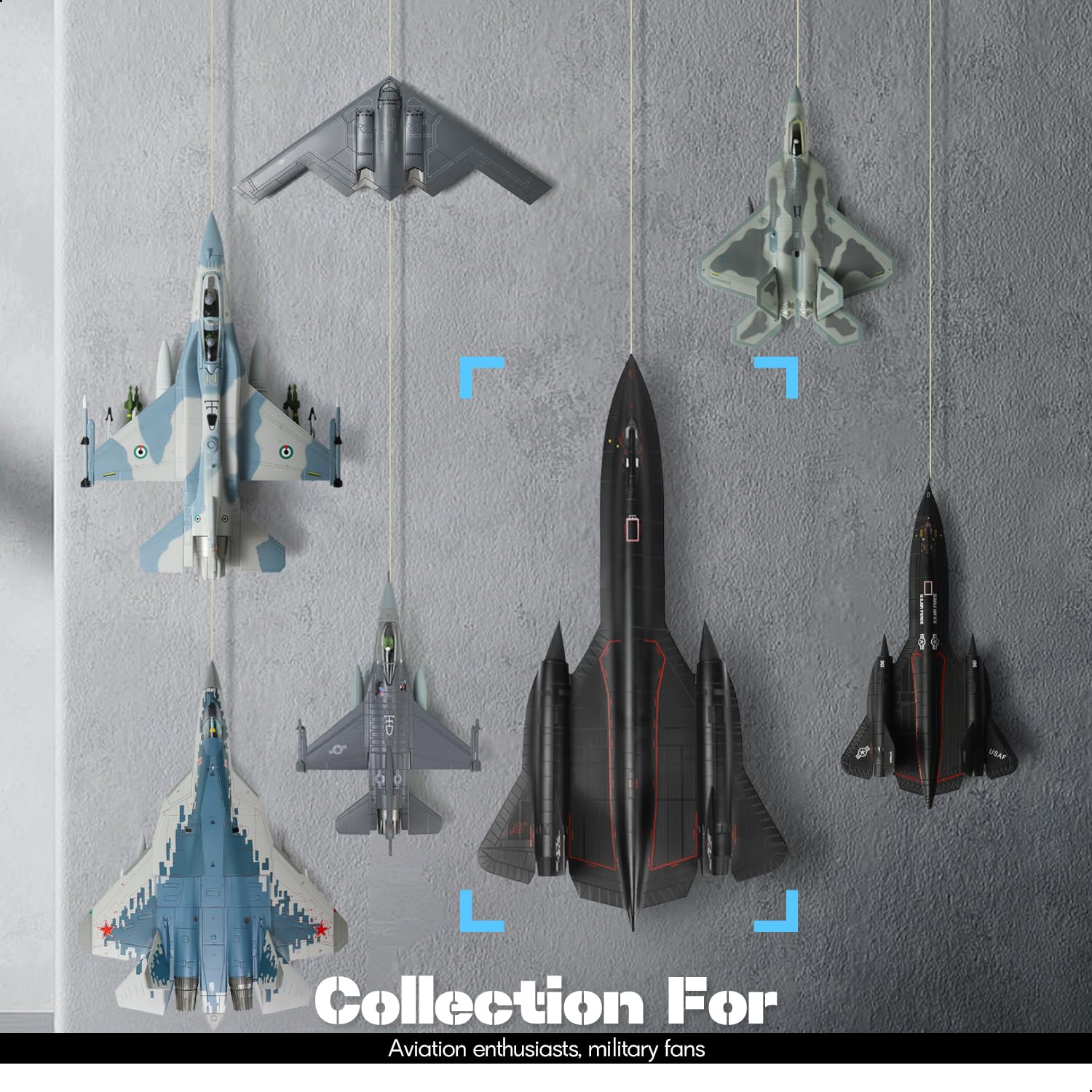 1:72 Scale SR-71 Blackbird Aircraft Model Lockheed Strategic Reconnaissance Aircraft USAF 17960 SharkⅡ Miniature Military Metal Diecast Airplane Model Kit for Adult Collection o
