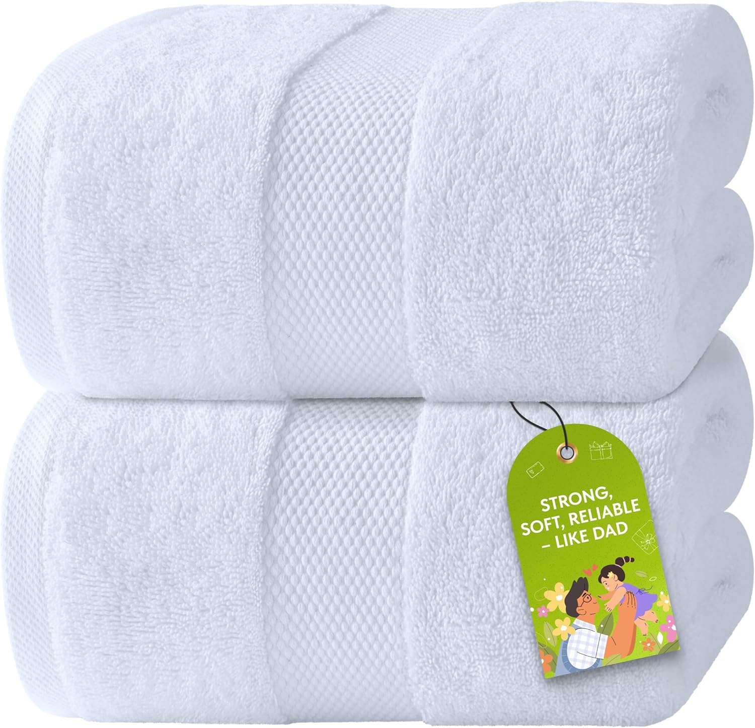 Luxury Bath Sheets Towels for Adults Extra Large | Highly Absorbent Hotel Collection | 35×70 Inch | 2 Pack (White)