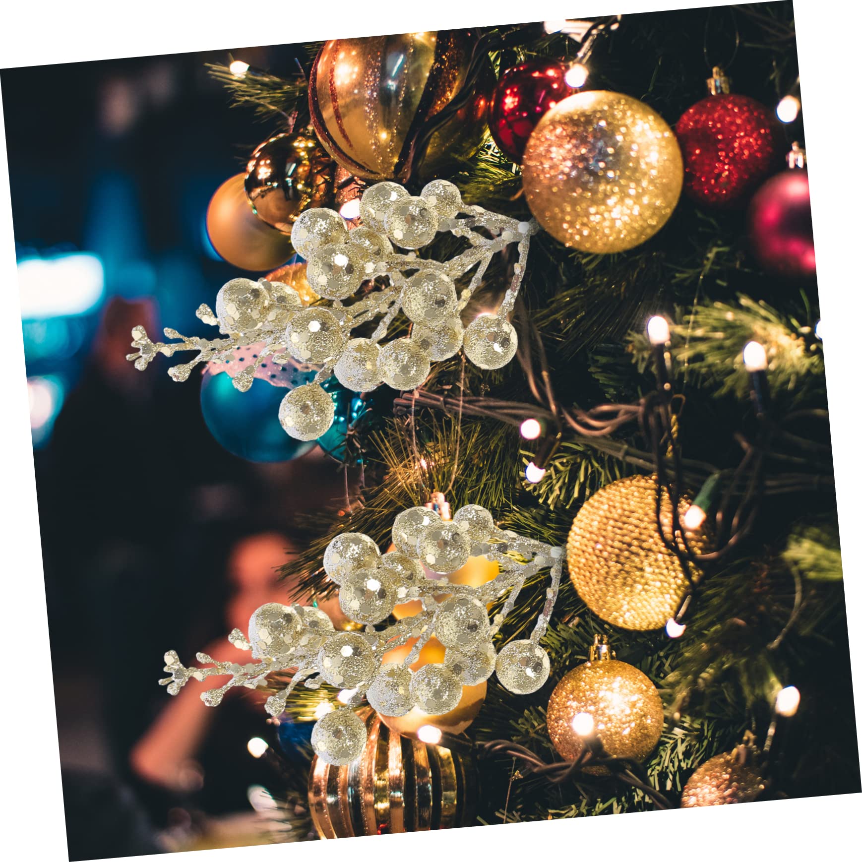 jojofuny 40pezzi Bacche Artificiali Per Decorazioni Natalizie Per Addobbare Natale e Ghirlande Per Creazioni Te e