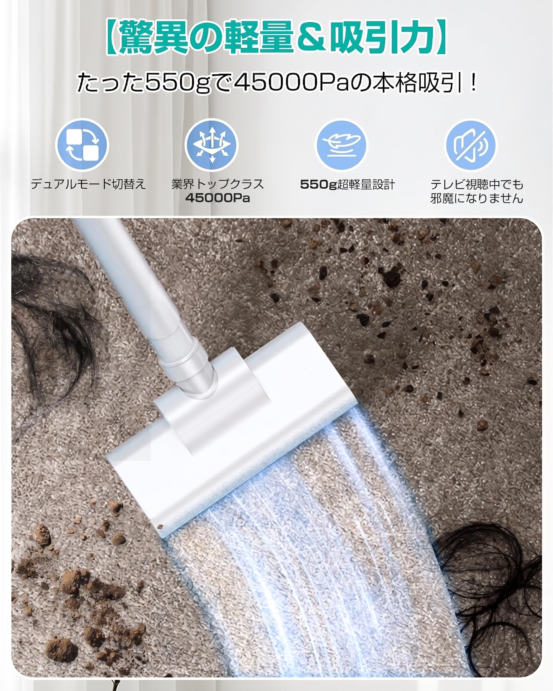 Amazon | 掃除機 コードレス Zyrvox【2026革新進化モデル！】40分間