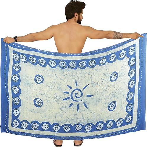 LA LEELA Sarong Bath Hawaiian Pareo Wraps para hombre